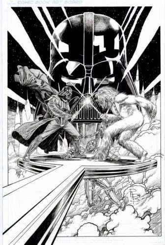 BRODERICK, PAT - Star Wars cover, Darth Vader vs Wookie & C3PO 2009, in ...