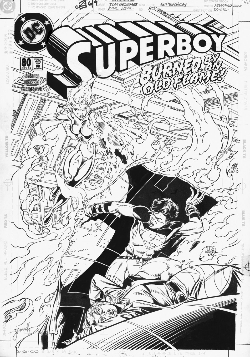 Grummett Tom Superboy 80 Cover In Stephen Donnellys Dc Cover Art For Sale Comic Art 5636