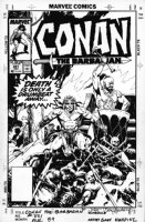KWAPISZ, GARY - Conan #221 cover, Conan over pile of bodies Comic Art