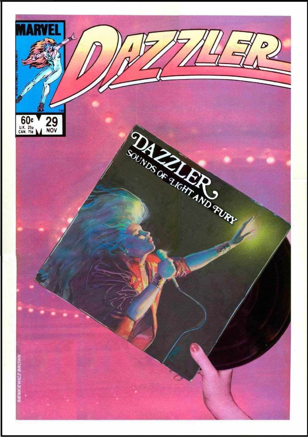 SIENKIEWICZ, BILL - Dazzler #29, very large painted cover w/ Elliot ...