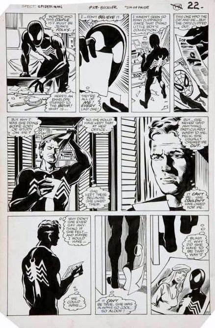 BUCKLER, RICH - Spectacular Spider-Man #108 pg 17, Black Spiderman, Death  of Jean DeWolfe, in Stephen Donnelly's Black Spiderman - ADAMS / BUSCEMA /  BUCKLER / BAKER / FRENZ / McFARLANE / MILGROM / RANDALL / ZECK Comic Art  Gallery Room