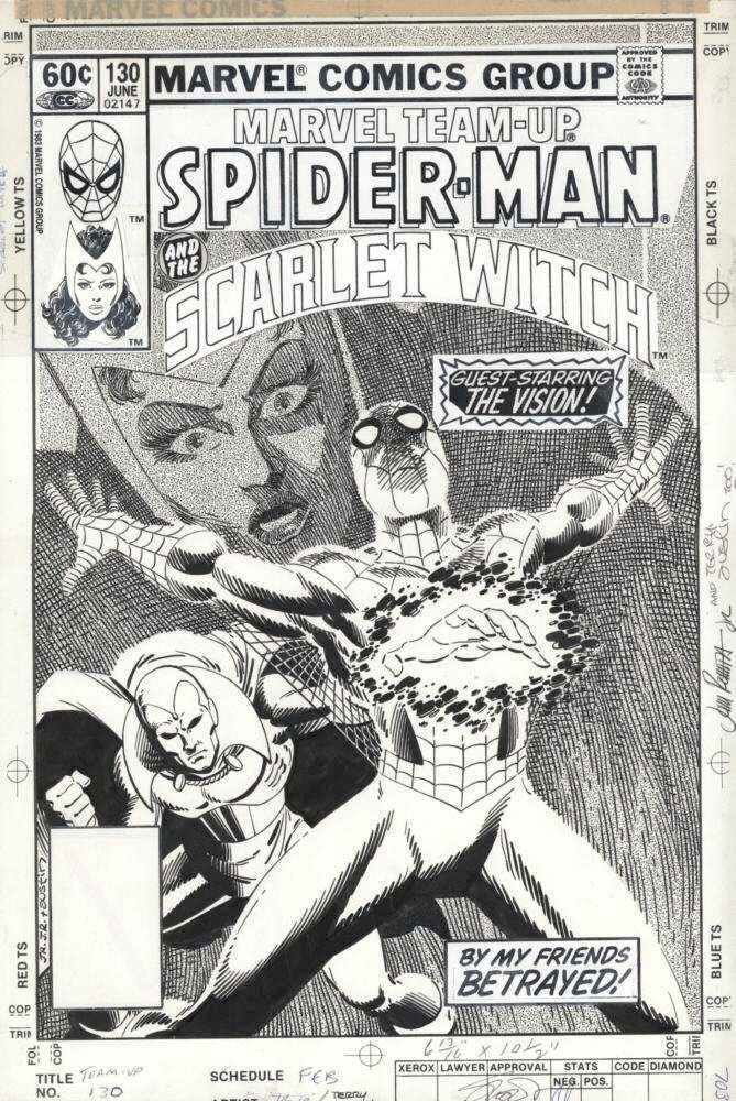 ROMITA JR, JOHN / TERRY AUSTIN - Marvel Team Up #130 cover, Spiderman ...