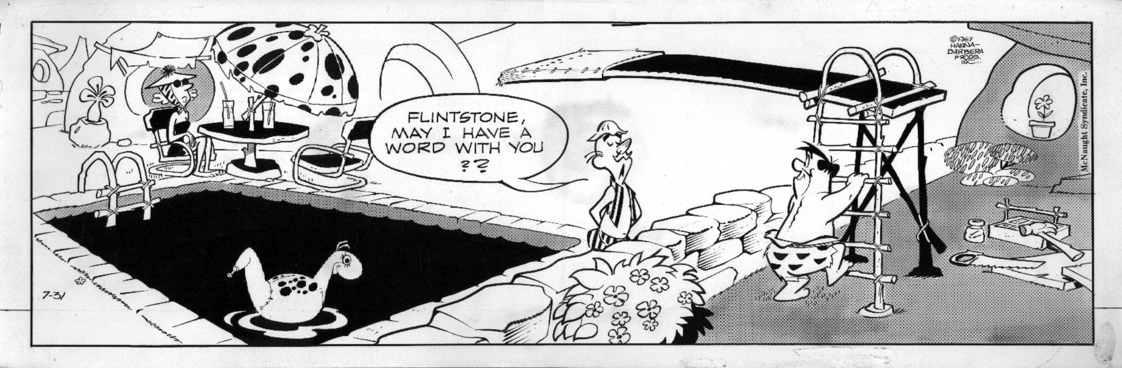 the flintstones the swimming pool