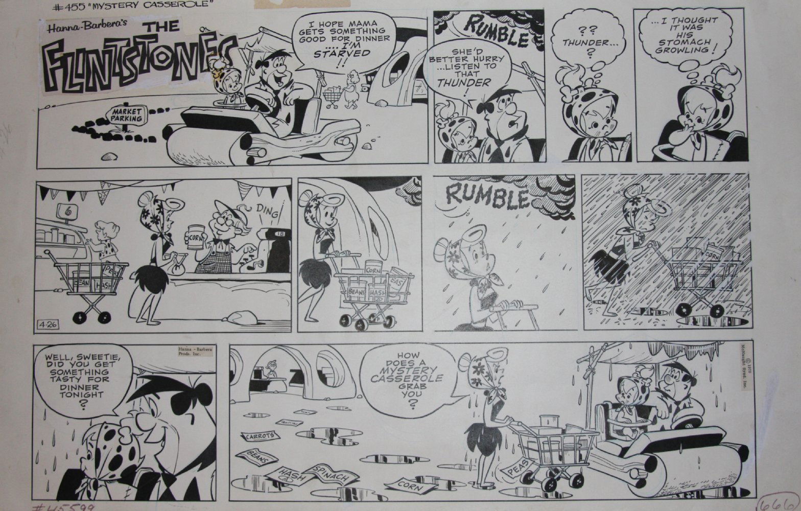 HAZELTON, GENE - Flintstones Sunday, Beach scene! 4/26 1970, Family ...