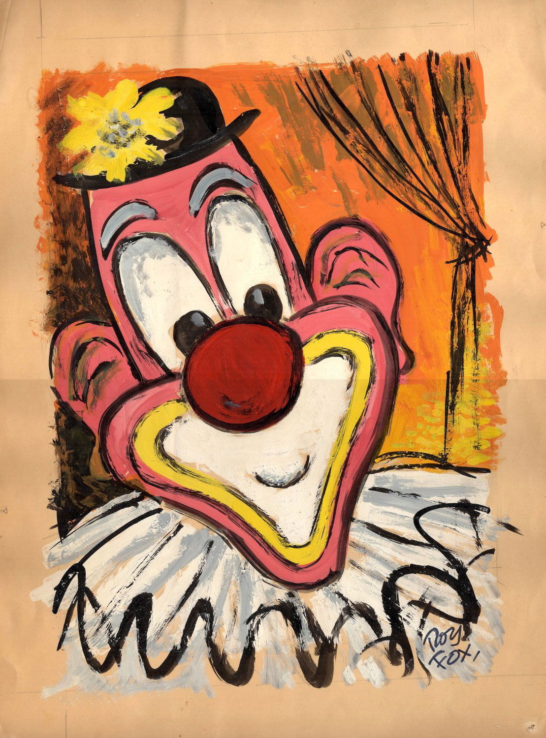 FOX ROY Clown Painting Artist Of Comic Strip Aggie Mack In   ARoyFox.JPG