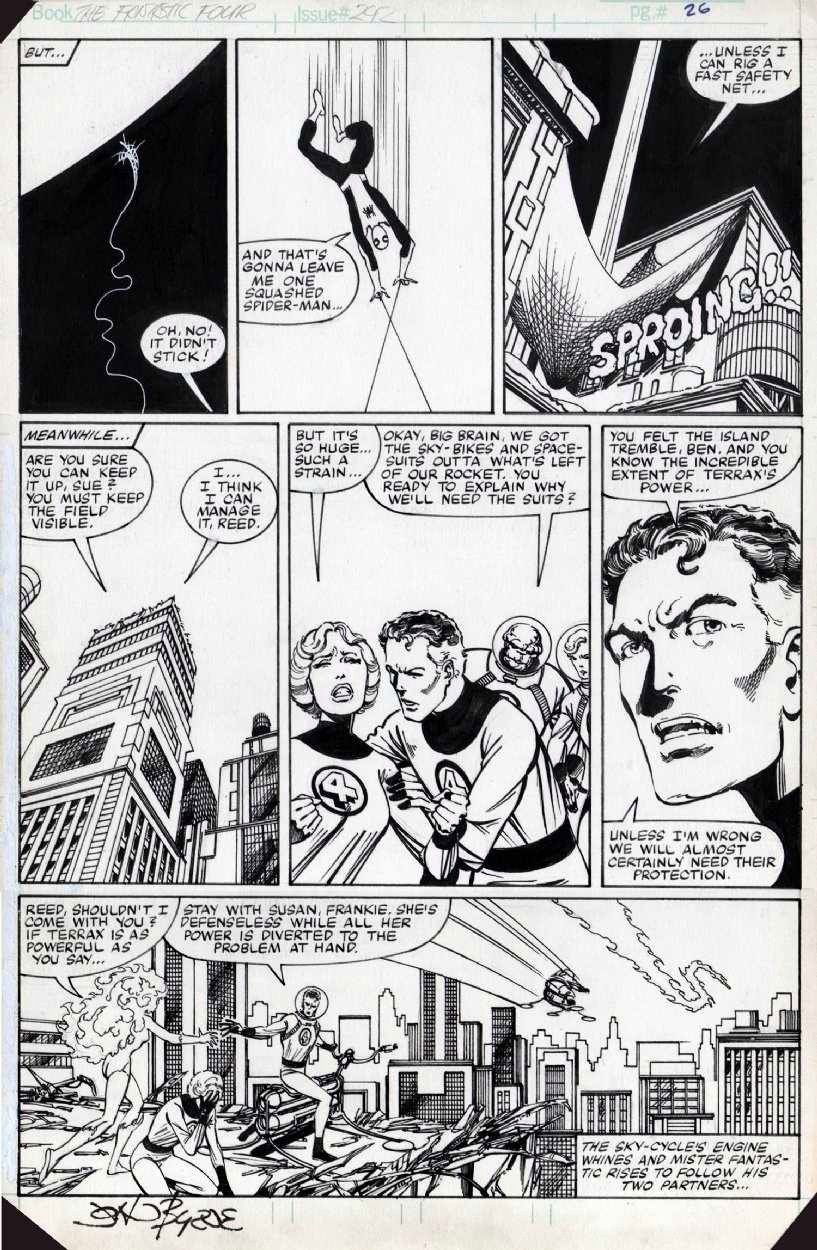 BYRNE, JOHN - Fantastic Four #242 pg 26, FF , Spidey , Nova, in Stephen ...