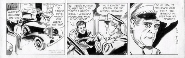 KOTZKY, ALEX - Apt 3-G daily 2-23 1963, Walter inspired by Boris Karloff Comic Art
