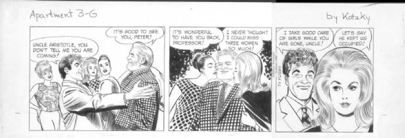 KOTZKY, ALEX - Apt 3-G daily 7-1 1966, the three girls Comic Art