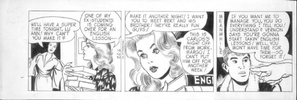 KOTZKY, ALEX - Apt 3-G daily 7-22 1970s, two girls Comic Art