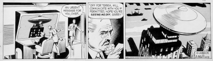 McWILLIAMS, AL - Twin Earths daily 1/ 15 1953 Comic Art
