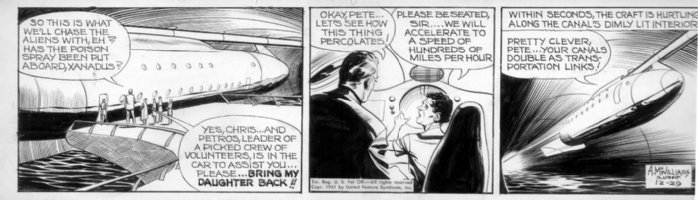 McWILLIAMS, AL - Twin Earths daily 12/29 1961, canal shuttle Comic Art