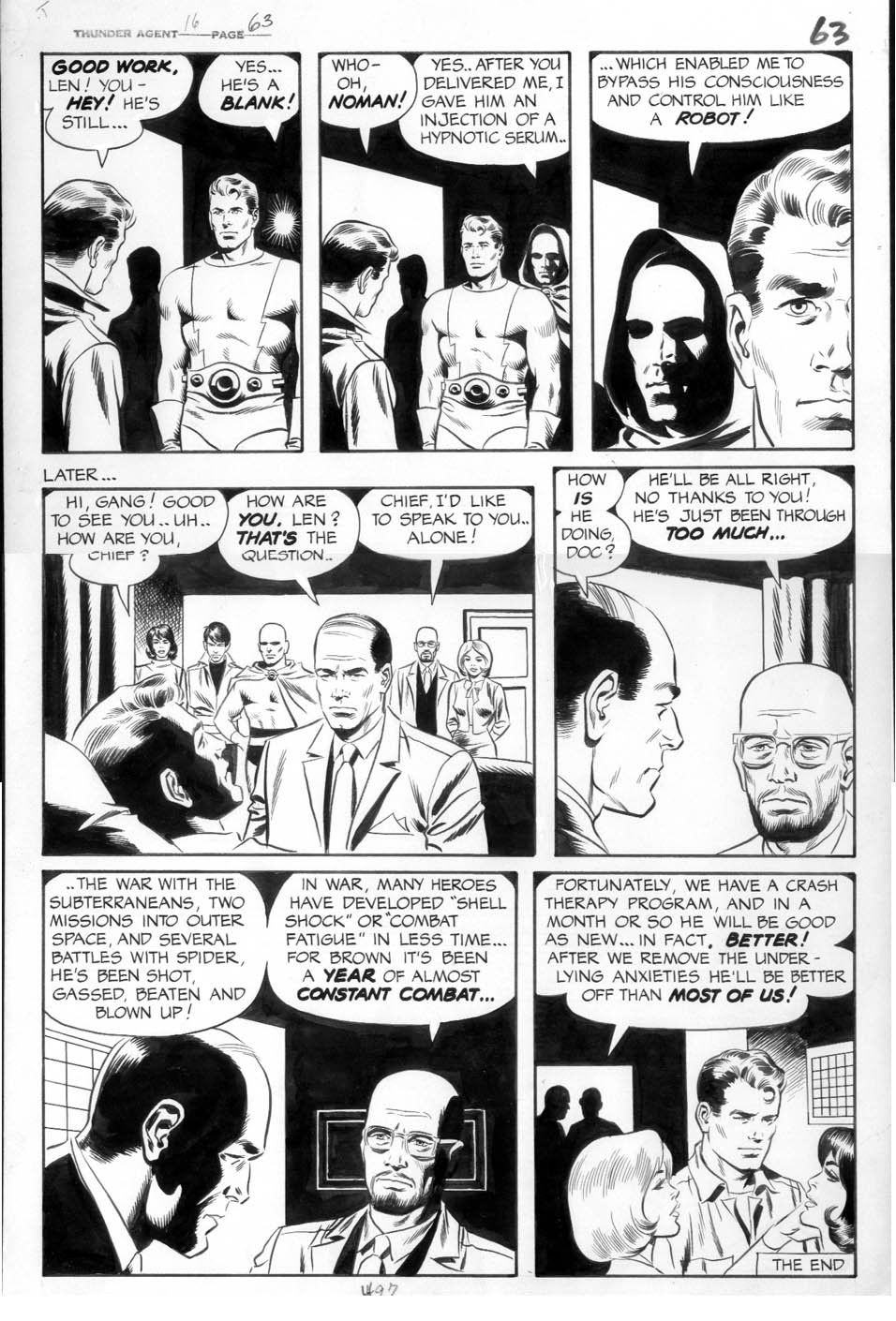 WOOD, WALLY - Thunder Agents #16 large-size, last page, in Stephen ...