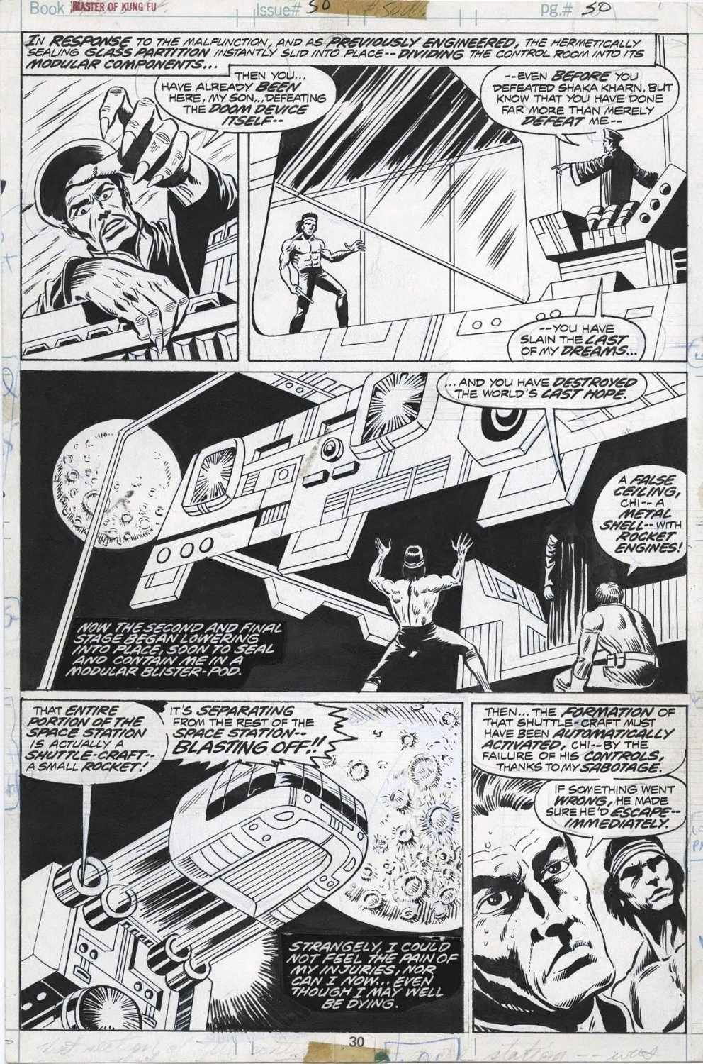 GULACY, PAUL - Master Kung Fu (final Gulacy issue!) #50 pg 30, Shang ...