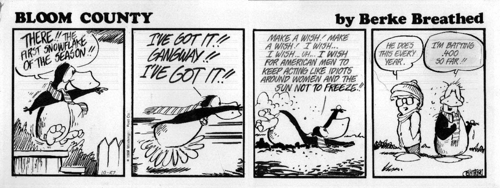 Breathed Berke Bloom County Daily Opus In Chuck Jones Style Action In Stephen