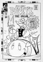 WILDMAN, GEORGE - Popeye #118 cover - whale Comic Art