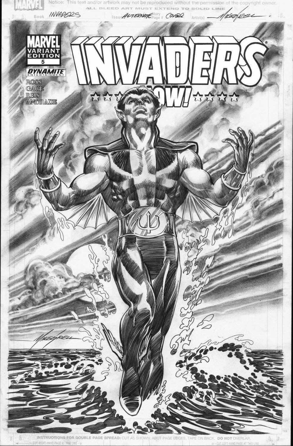 GRELL, MIKE - Invaders #5 cover variant edition, Namor Submariner, in ...