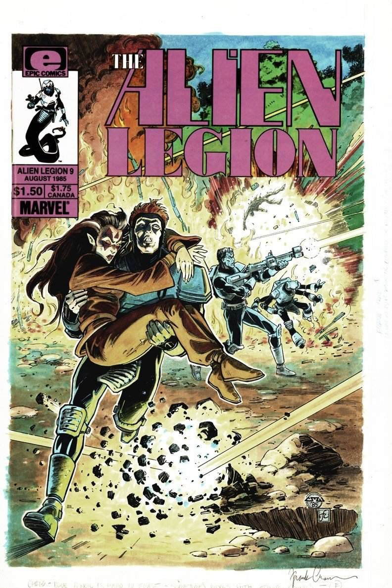 CIROCCO FRANK / CHRIS WARNER - Alien Legion #9 cover, in Stephen ...