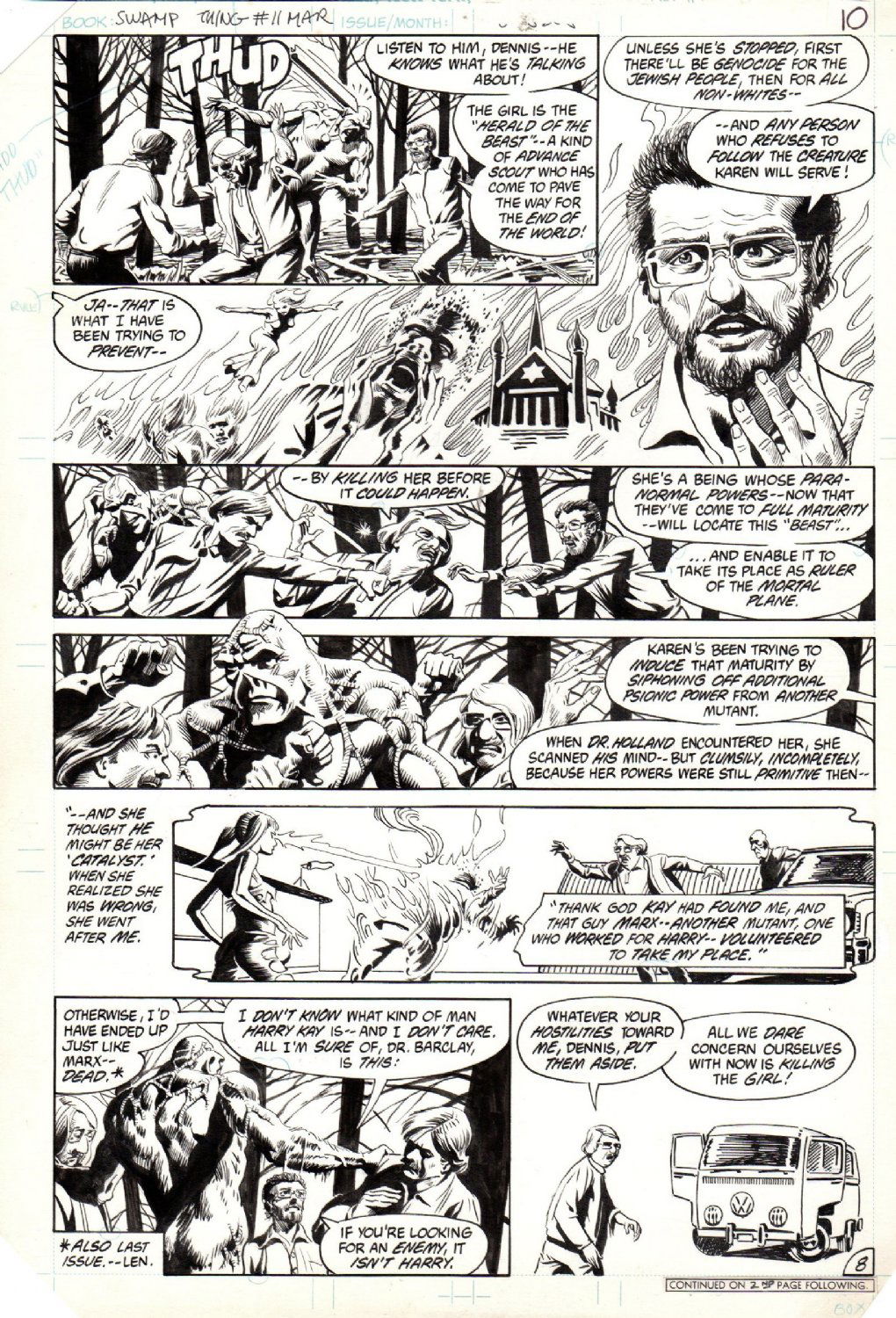 YEATES, TOM - Swampthing #11 pg 8 of complete 17 pg Story, in Stephen ...