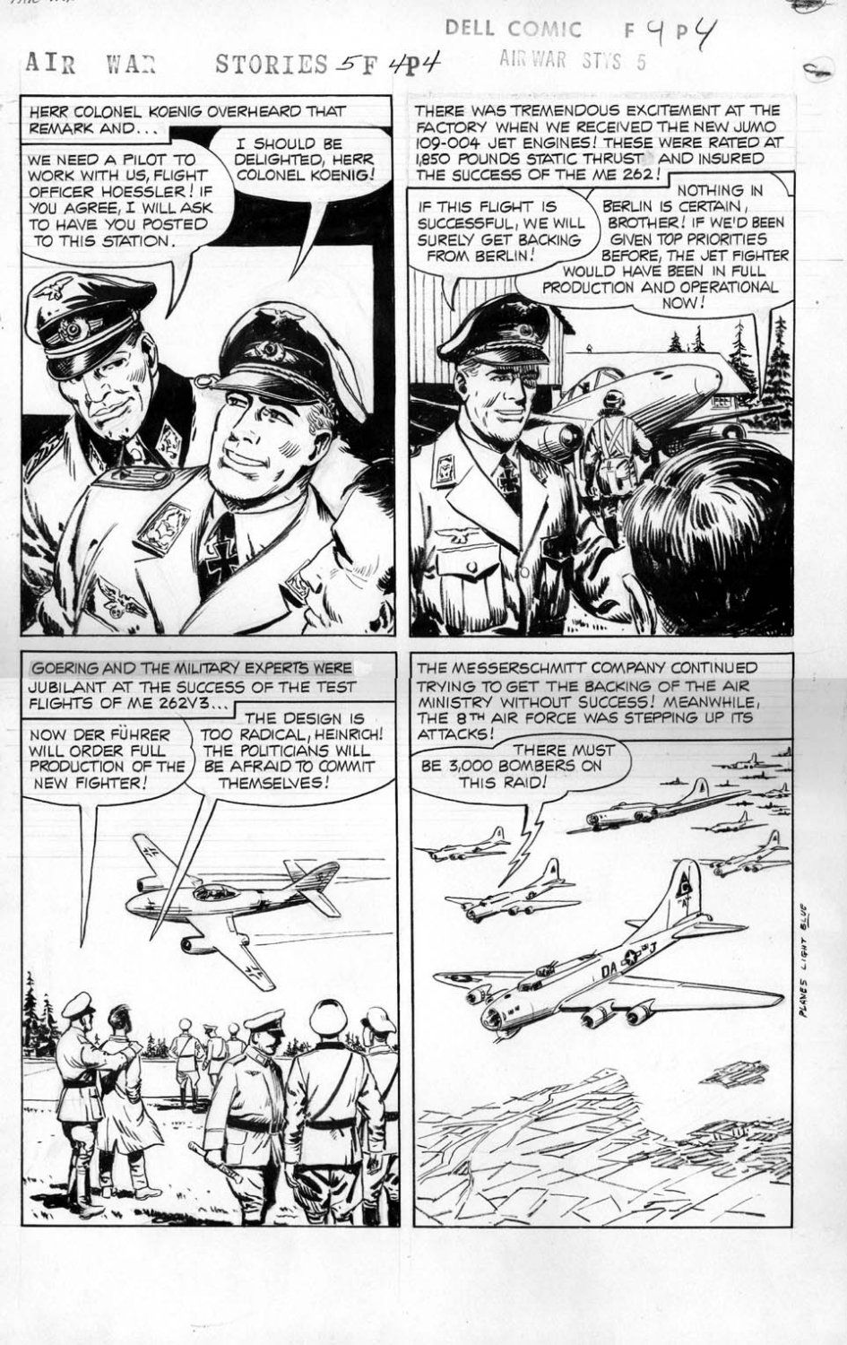 Glazman, Sam - Air War Stories #5 Dell 2-up Pg 4, German Jets, In 