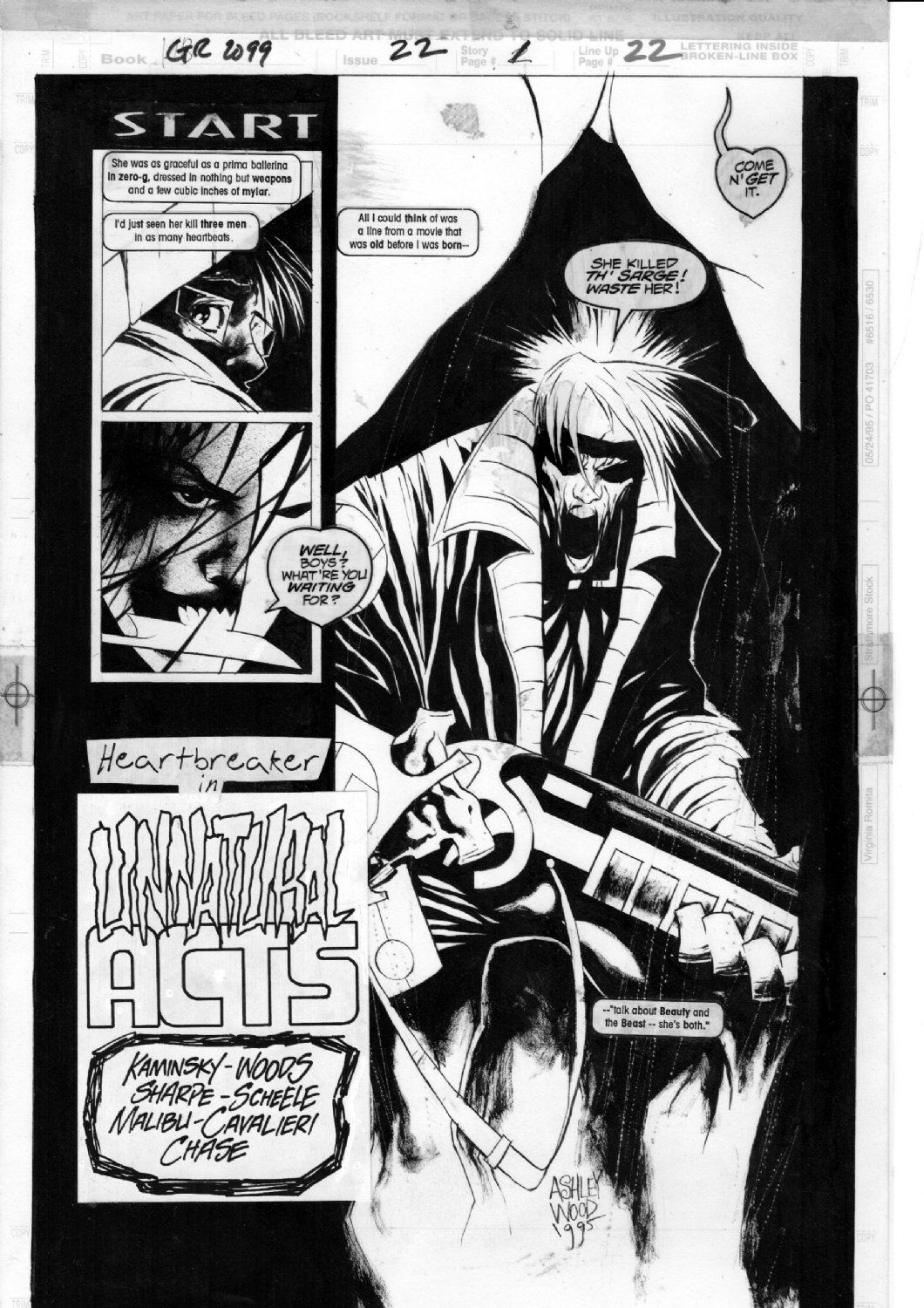 WOOD ASHLEY Ghost Rider 2099 22 Pg 1 Splash Heart Breaker Inset 