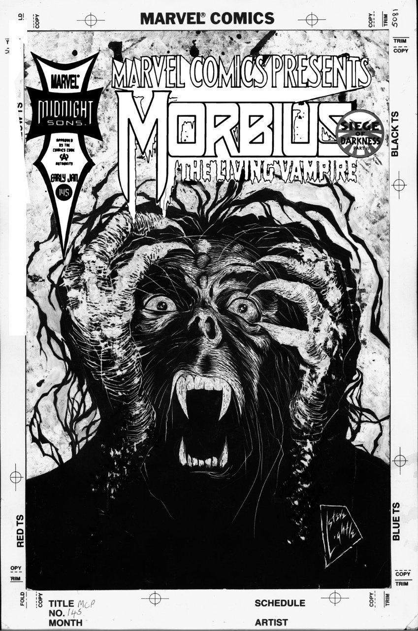 LIGHTLE, STEVE - Marvel Comics Presents #145 cover, Morbius the Living ...