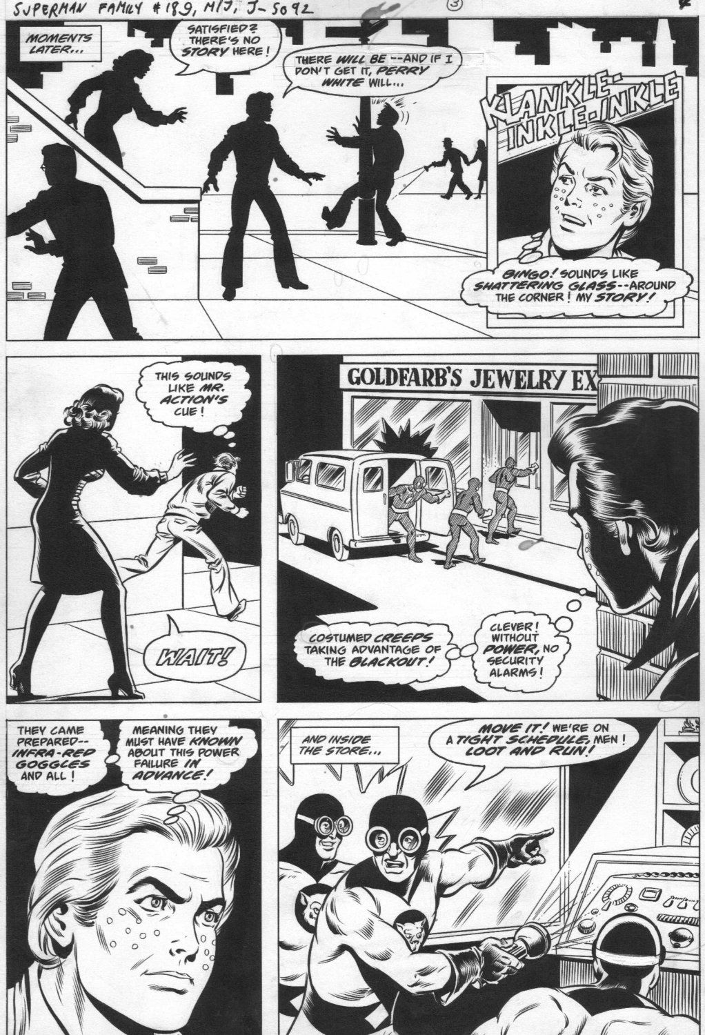 SCHAFFENBERGER, KURT - Superman Family #189 pg 3, Jimmy Olsen vs jewel ...