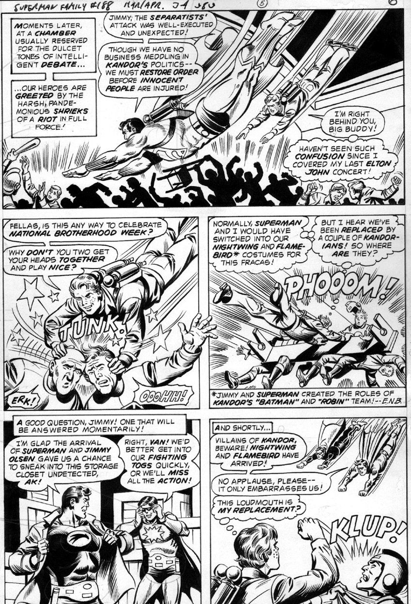 SCHAFFENBERGER, KURT - Superman Family #188 pg 5 (6), Superman & Jimmy ...