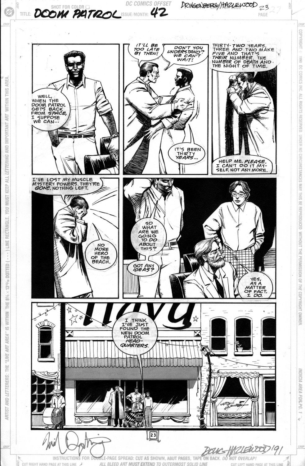 DRINGENBERG, MIKE & GRANT MORRISON - Doom Patrol #42 pg 23, 1st ...