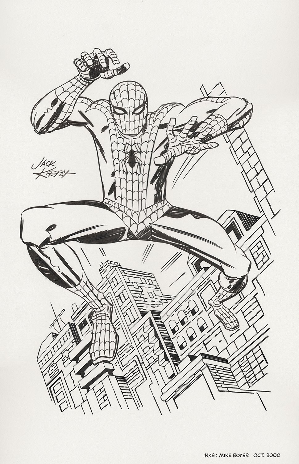 Jack Kirby & Mike Royer Spider-man pin-up, in Ron Lim's Pin-Ups & Paintings  Comic Art Gallery Room