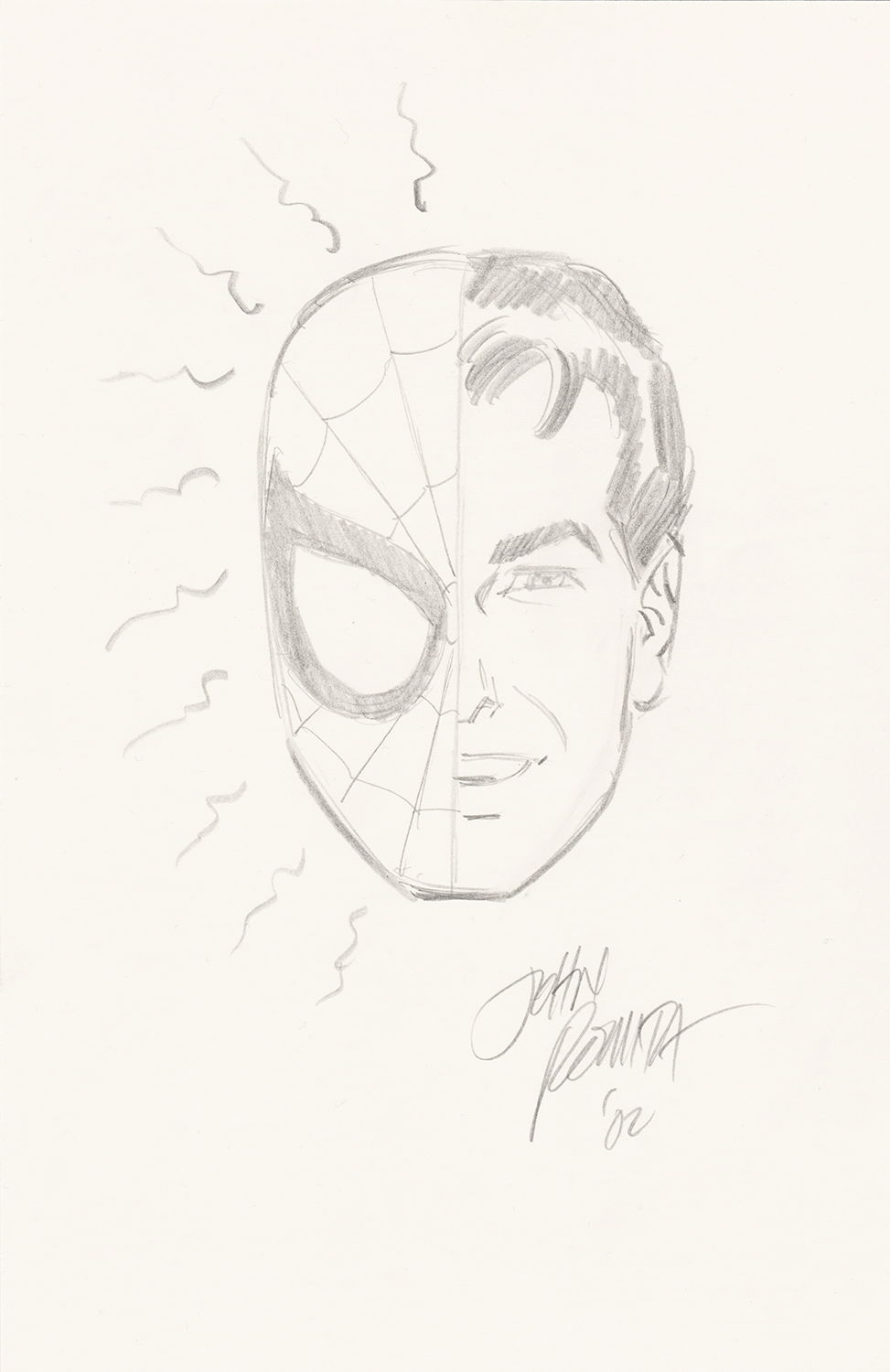 John Romita Peter Parker/Spiderman sketch, in Ron Lim's Convention