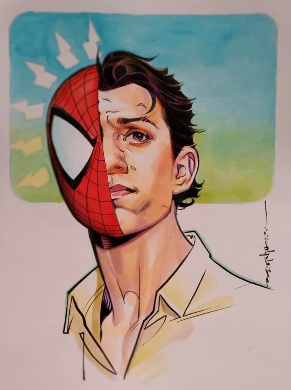 Such Peter Parker from the Spider Man game on ps4 : r/drawing