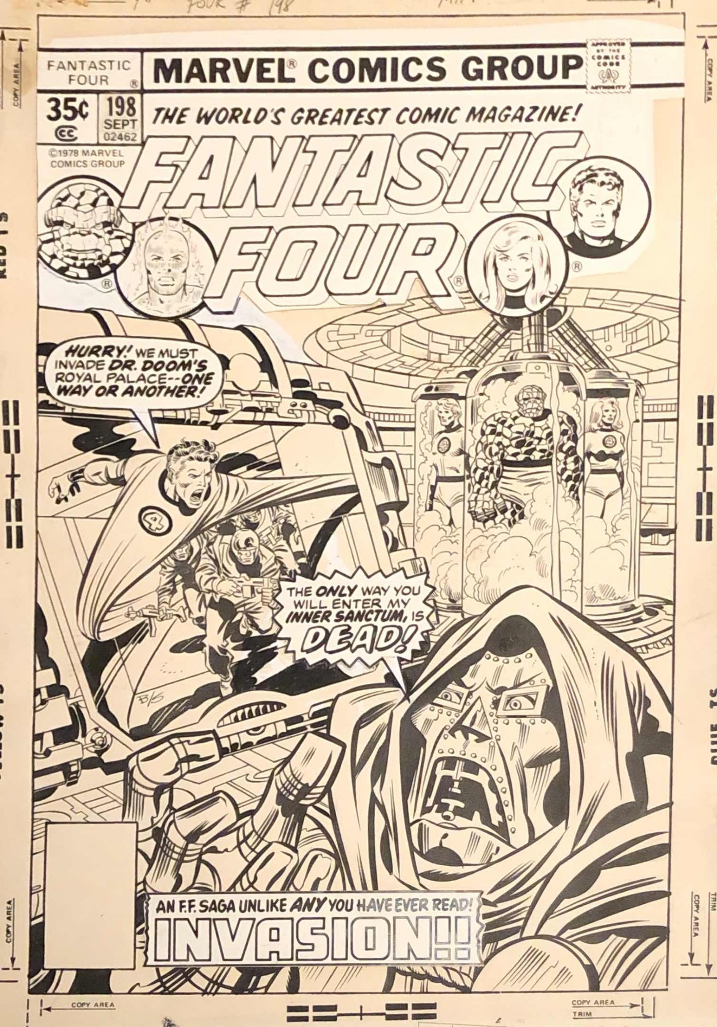 Fantastic Four Cover In Stephen F S John Buscema Comic Art Gallery Room
