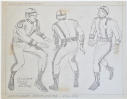 Jack Kirby SPACE GHOST Galactic patrolman pencil study Comic Art