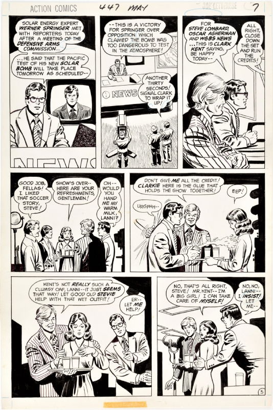 Curt SWAN 1975 SUPERMAN Action Comics 447 pg STEVE LOMBARD RULES !, in ...