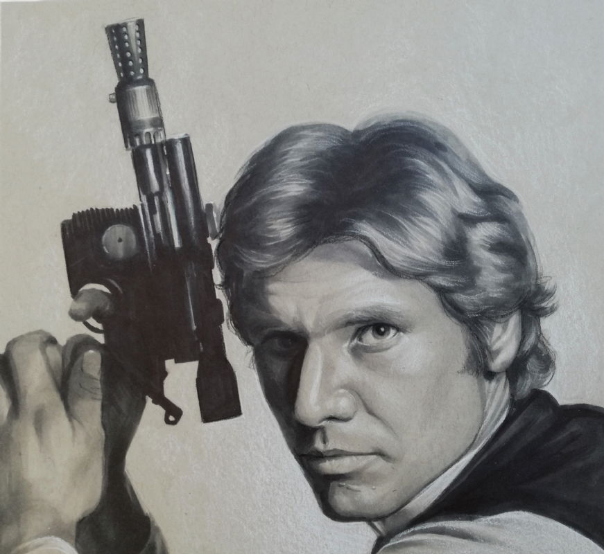 Dave AIKINS 2017 STAR WARS realistic + amazing HAN SOLO PINUP !, in ...