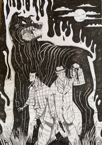 Sherlock Holmes and The Hound of the Baskervilles , Comic Art