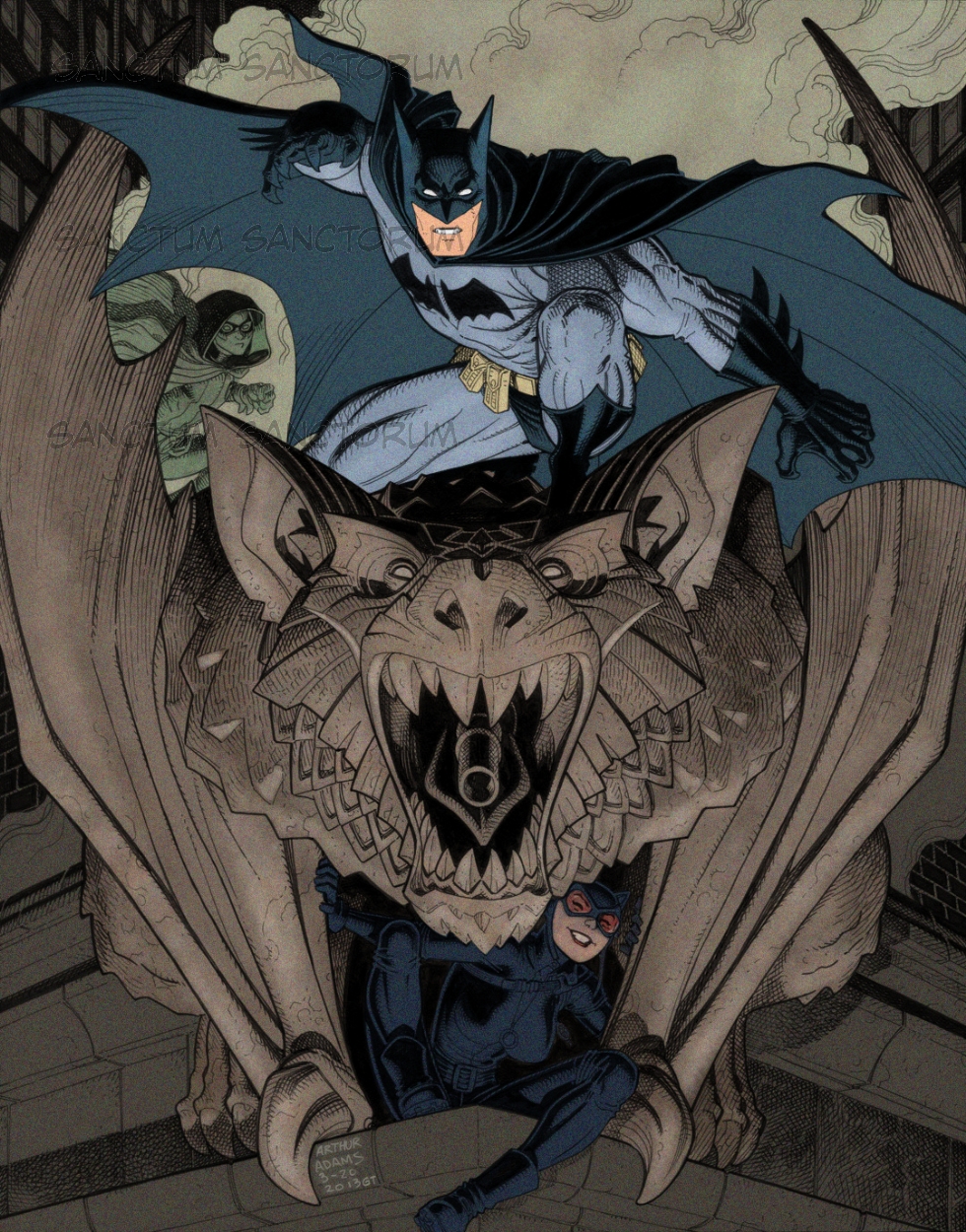 Arthur Adams Batman, in Gerry Turnbull's my colours over other artists  Comic Art Gallery Room