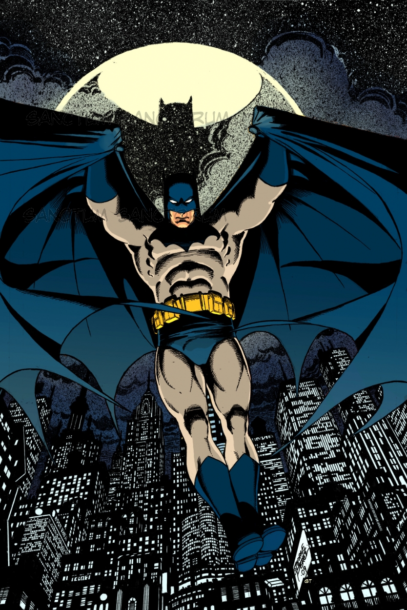 George Perez Batman, in Gerry Turnbull's my colours over other artists  Comic Art Gallery Room
