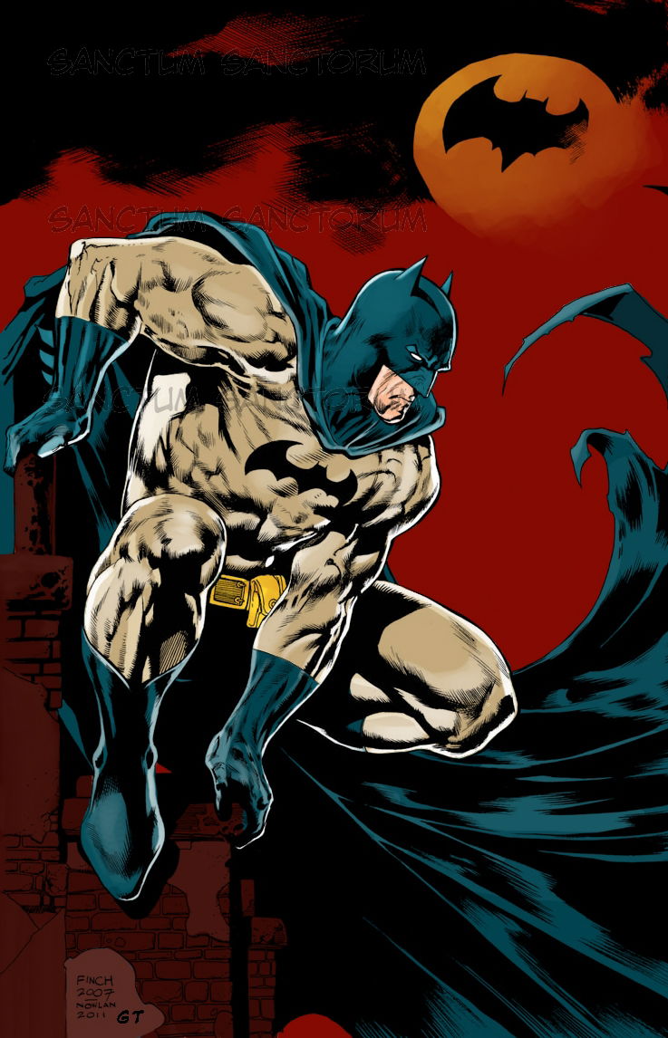 Kevin Nowlan inks over David Finch, Batman,version 2, in Gerry Turnbull ...