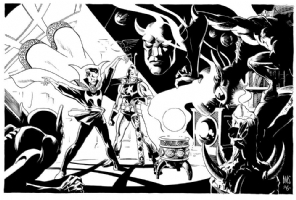 Dr Strange and the Black Knight in the Sanctum Sanctorum, Comic Art
