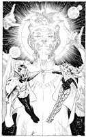 Dr Strange,The Ancient One and Clea, Comic Art