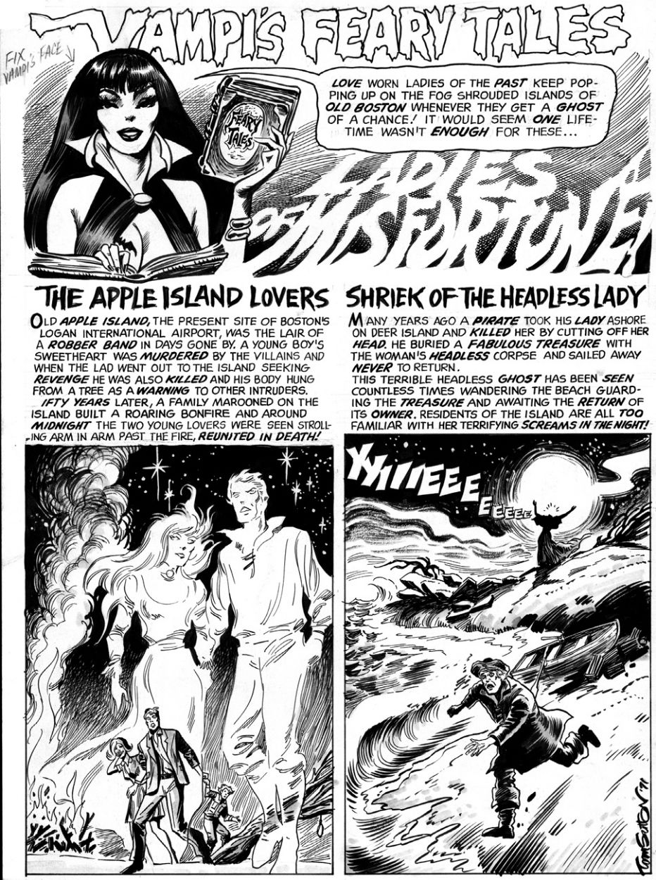 Vampirella 14 - Vampi's Feary Tales, in Amra The Lion's Monster Mania -  Things That Go Bump in The Night Comic Art Gallery Room