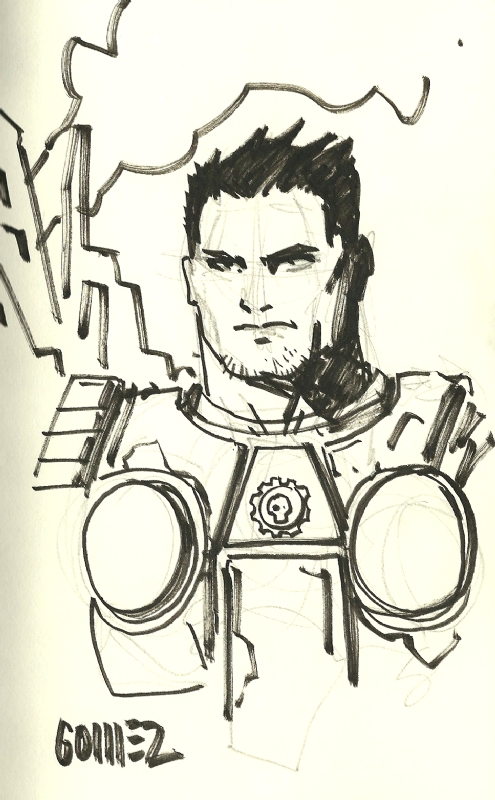 Dom Santiago - Gears of War, in Louis Lopez's Video Game Sketchbook ...