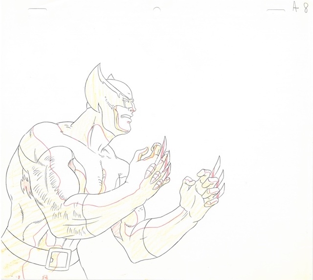 Pryde of the X-men - Wolverine Claws Animation Cel Sequence Drawing (A-8) ,  in Tommy S's X-men: Pryde of the X-men Animation Art Comic Art Gallery Room