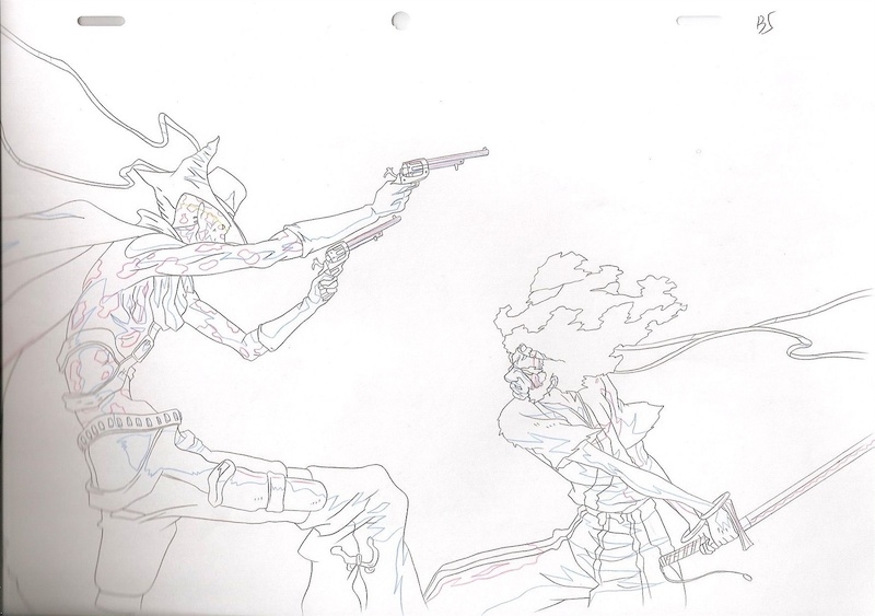 Afro Samurai Animation Cel Drawing - Afro & Justice, in Tommy S's Afro  Samurai Animation Art Comic Art Gallery Room