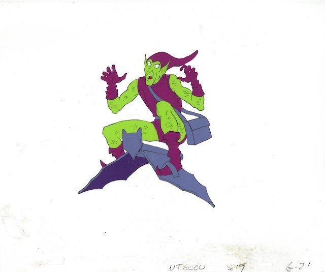 Spider-man and his Amazing Friends - Green Goblin Opening Sequence Cel, in  Tommy S's Spider-man and His Amazing Friends Animation Art - Intro/Opening  Comic Art Gallery Room