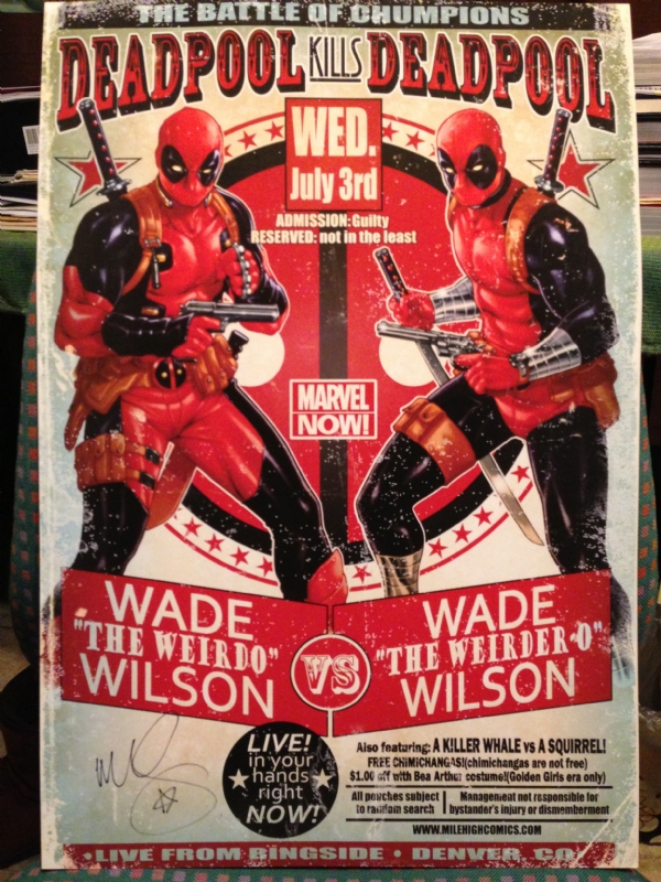 Deadpool Kills Deadpool 1 Variant Printed Cover By Mark Brooks In Matt S S Mark Brooks Comic Art Gallery Room