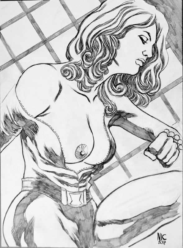 Black Widow (Nude) - Nic, in Thomas Suhling's XXX - Adult Sketches Comic  Art Gallery Room