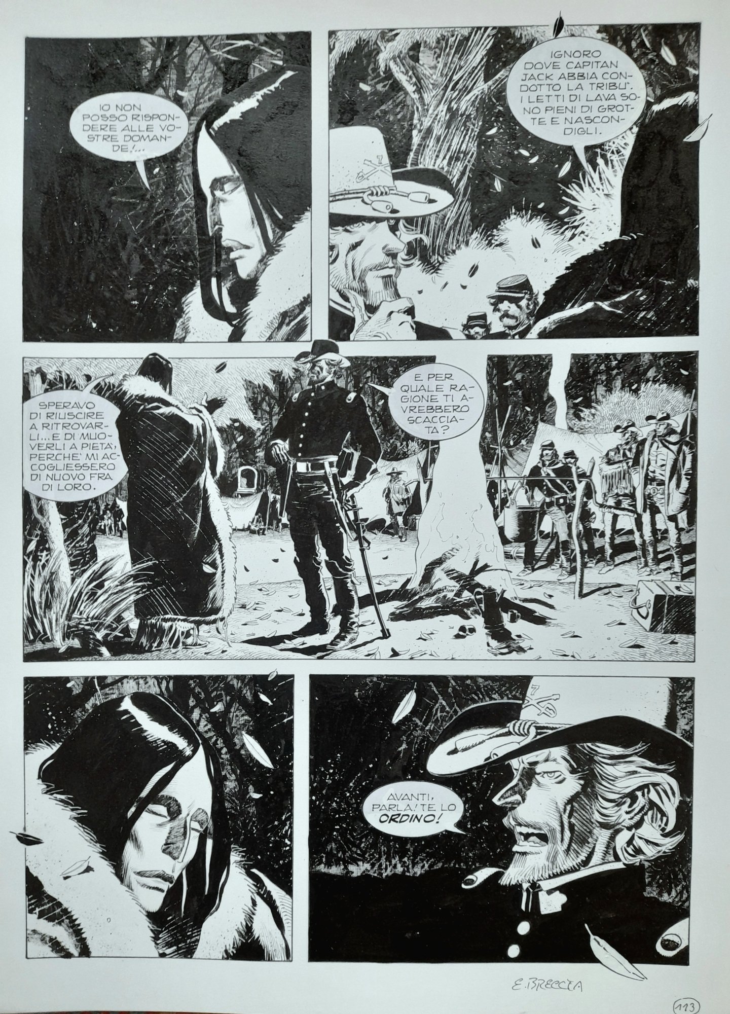Enrique Breccia - Page 113 from Tex: Captain Jack (2016), Davide G.'s Breccia, Enrique Comic Art Gallery Room