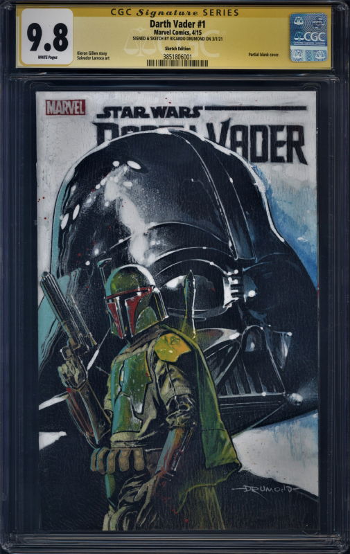 Star Wars Darth Vader 1 CGC SS9.8 Boba Fett and Vader by Ricardo ...